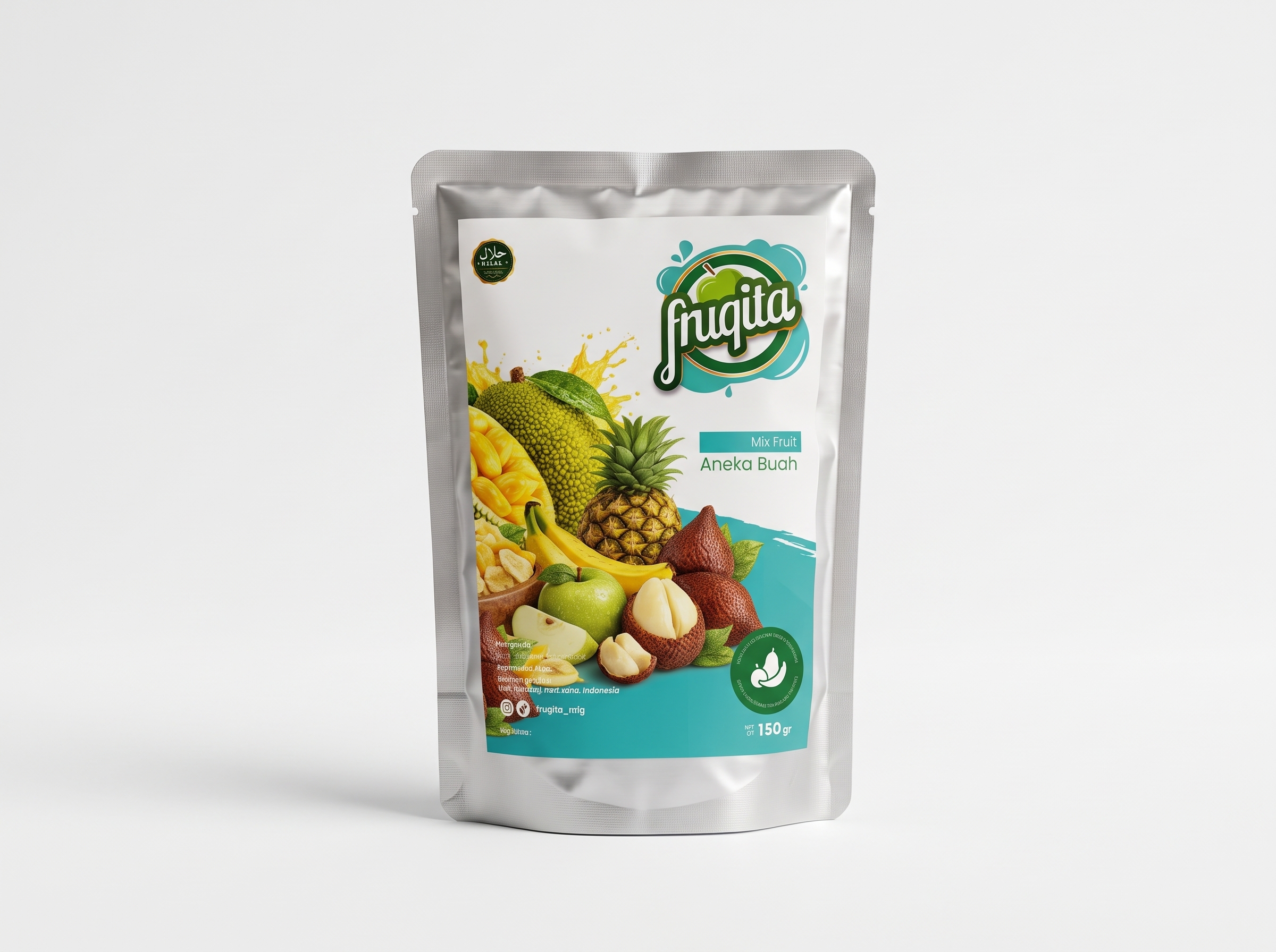 Kemasan Keripik Buah Campur Mix Fruqita 190gr